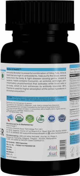 Herbs & Health - Immunity Booster|Promotes Healthy Immune System 60 Vegetarian Capsules