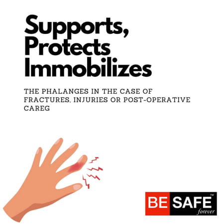 Besafe Forever Frog Finger Cot Splint Support For Fractured & Injured Finger | M
