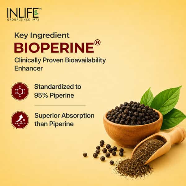Inlife Curcumin C3 Complex 95% With Piperine - 60 Capsules