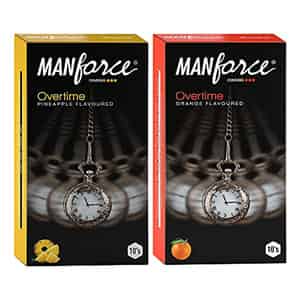 Manforce Overtime Orange & Pineapple 3in1 Condoms(set Of 2 20 Pcs)