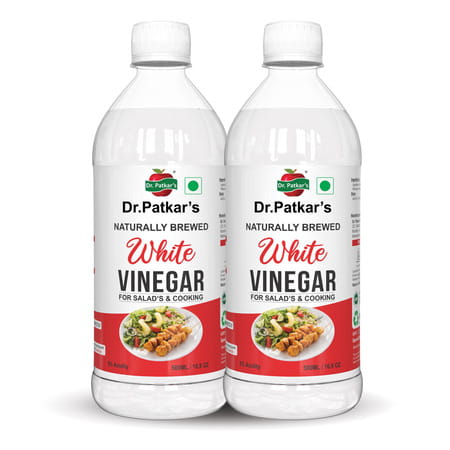 Dr. Patkar'S 100% Natural Brewed White Vinegar For Salad Dressing | Cleaning Purpose 500ml