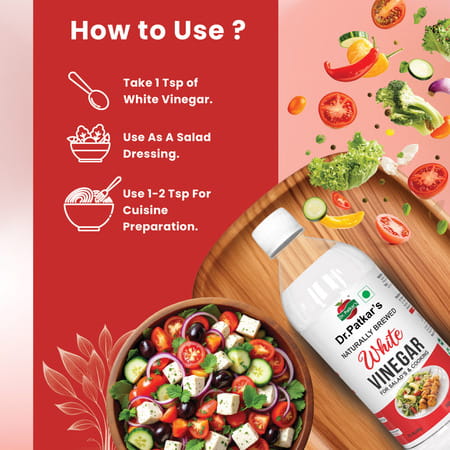 Dr. Patkar'S 100% Natural Brewed White Vinegar For Salad Dressing | Cleaning Purpose 500ml