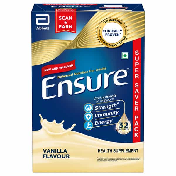 Ensure Balanced Nutrition Drink Powder For Adults Vanilla Flavored Box Of 950 Gm