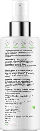 Ktein Natural Hair Heat Protection Spray 100 Ml