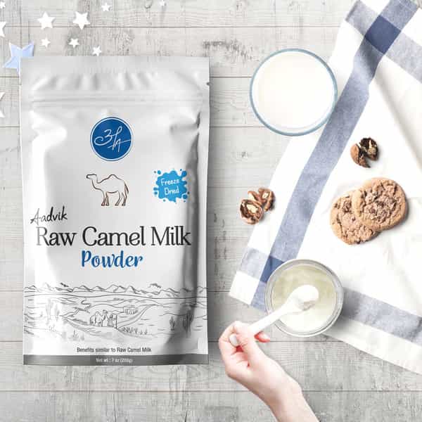 Aadvik Raw Camel Milk Powder Made From Unpasteurized Camel Milk Freeze Dried 200Gms