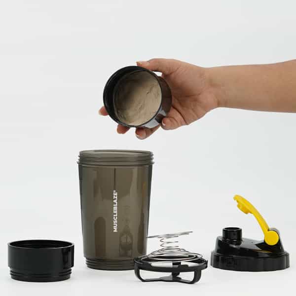 Muscleblaze Spider Gym Shaker (Black | 500Ml) | 100% Leakproof | Bpa-Free | Ideal For Whey Protein