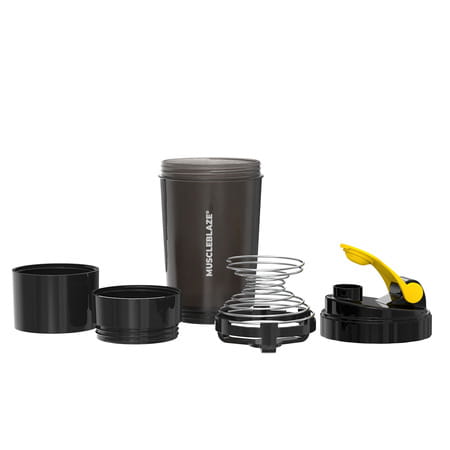 Muscleblaze Spider Gym Shaker (Black | 500ml) | 100% Leakproof | Bpa-Free | Ideal For Whey Protein