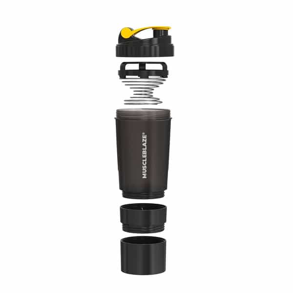 Muscleblaze Spider Gym Shaker (Black | 500Ml) | 100% Leakproof | Bpa-Free | Ideal For Whey Protein