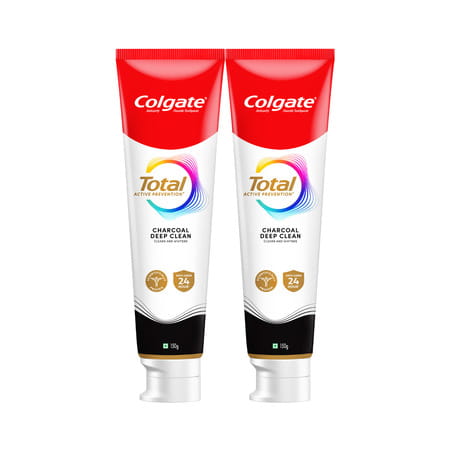 Colgate Total Charcoal Deep Clean Toothpaste Saver Pack (150g+150g) 300 Gm