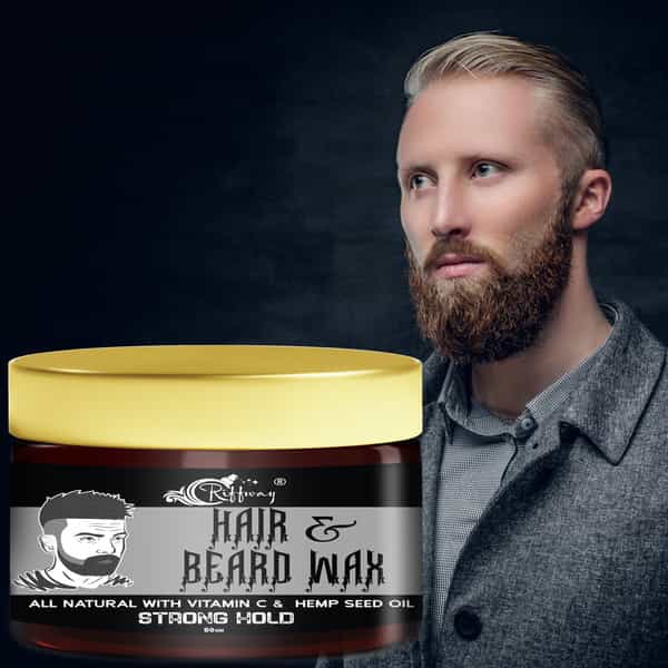 Hair & Beard Wax For Men | Strong Hold | Non Sticky | Prevents Hair Loss | Dandruff (50Gm)