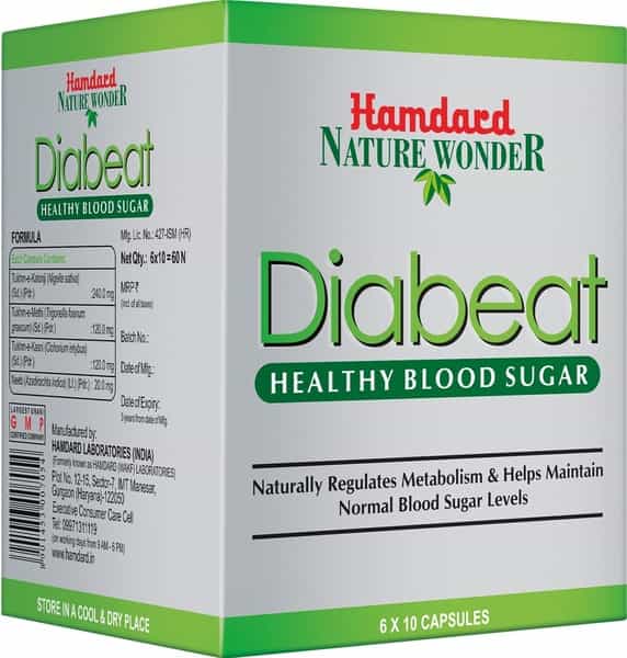 Hamdard Nature Wonder Diabeat Healthy Blood Sugar - 60 Capsules