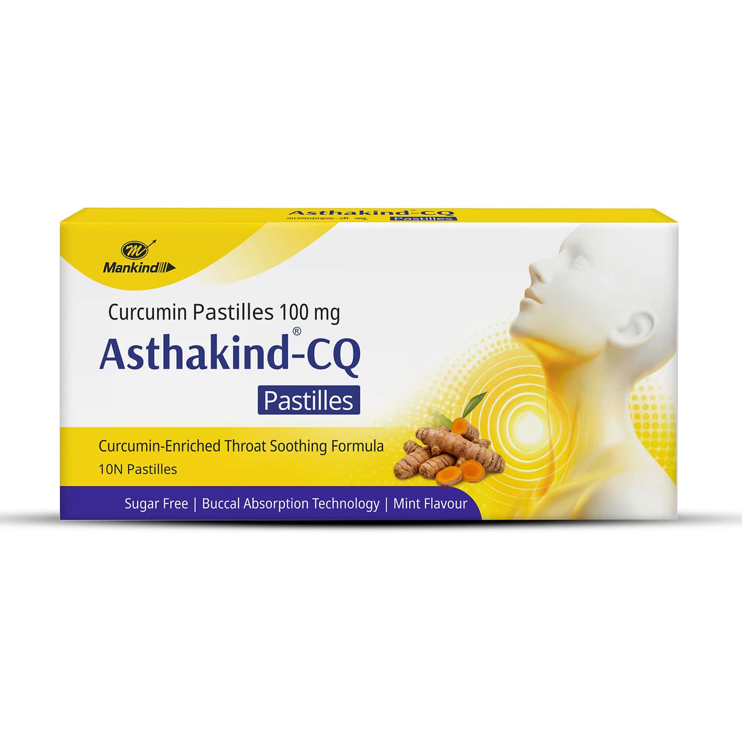 Asthakind Cq | Mint | Sugar Free | Strip | 10 Pastilles