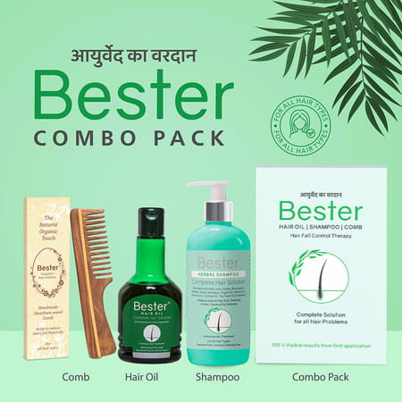 Bester Combo Pack (Set Of 3 Items) | Solution For All Hair Problems Kit (Pack Of 3)