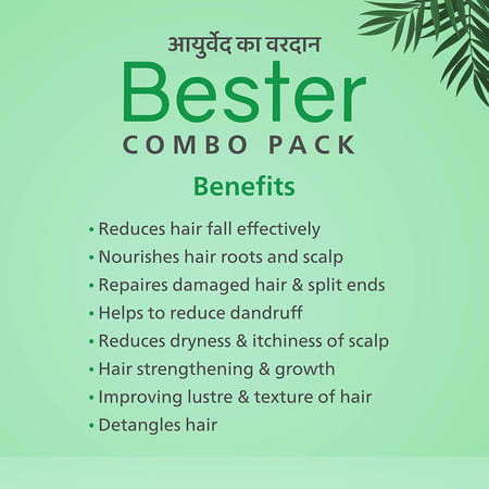 Bester Combo Pack (Set Of 3 Items) | Solution For All Hair Problems Kit (Pack Of 3)