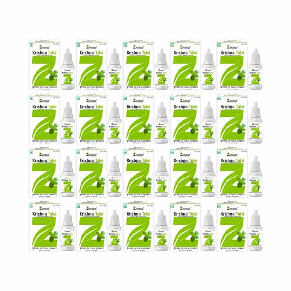 Zindagi Krishna Tulsi Liquid|Natural Antioxidants Very Helpful In Cough Cold|30 Ml |Pack Of 20