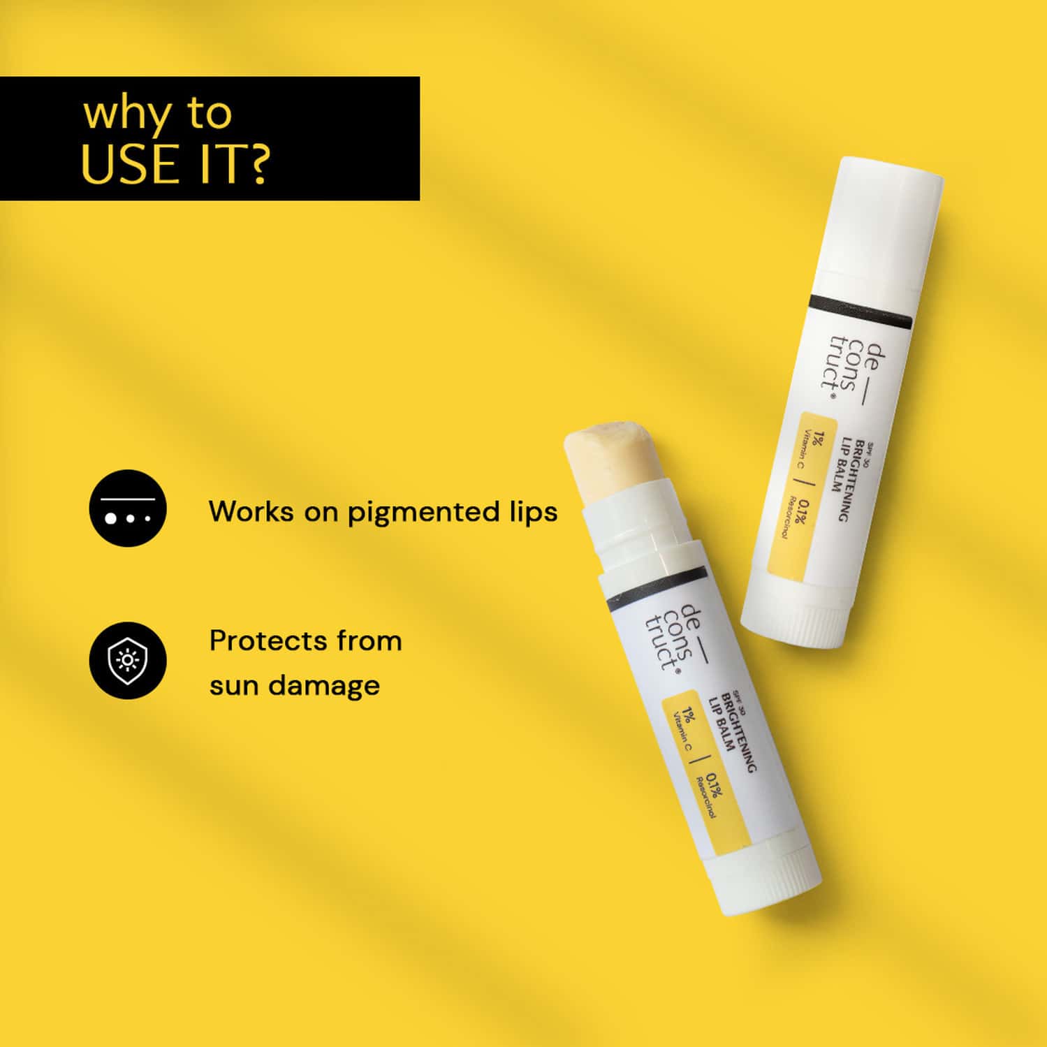 Buy DECONSTRUCT BRIGHTENING LIP BALM WITH SPF 30 1 VITAMIN C + 0.1