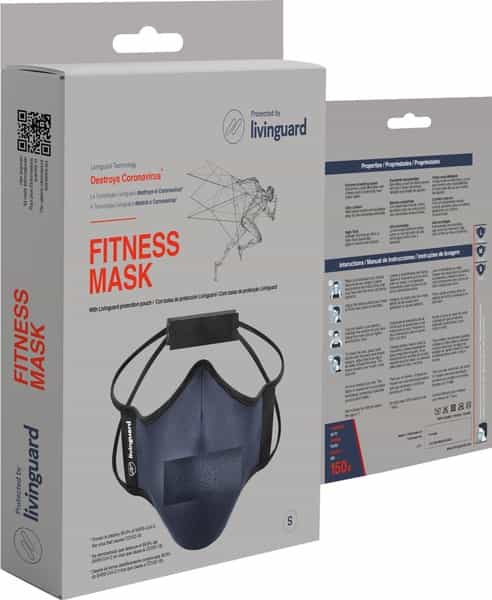 Livinguard Fitness Mask |Unbeatable Breathability Ultra Comfort Washable & Reusable Steel Blue - L