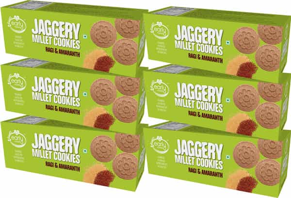 Early Foods Pack Of 6 - Ragi & Amaranth Jaggery Cookies