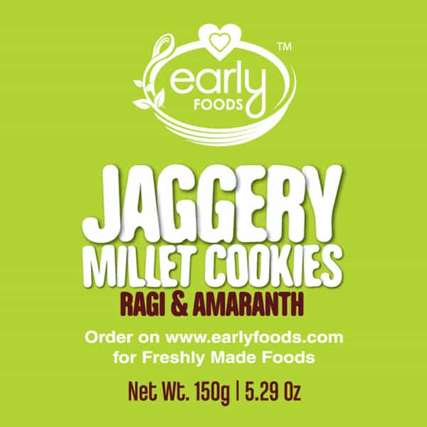Early Foods Pack Of 6 - Ragi & Amaranth Jaggery Cookies