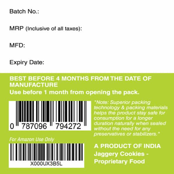 Early Foods Pack Of 6 - Ragi & Amaranth Jaggery Cookies