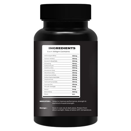 Always On Health Wellness Energy Capsule For Men For Strength & Power 100% Ayurvedic (30 Capsules)