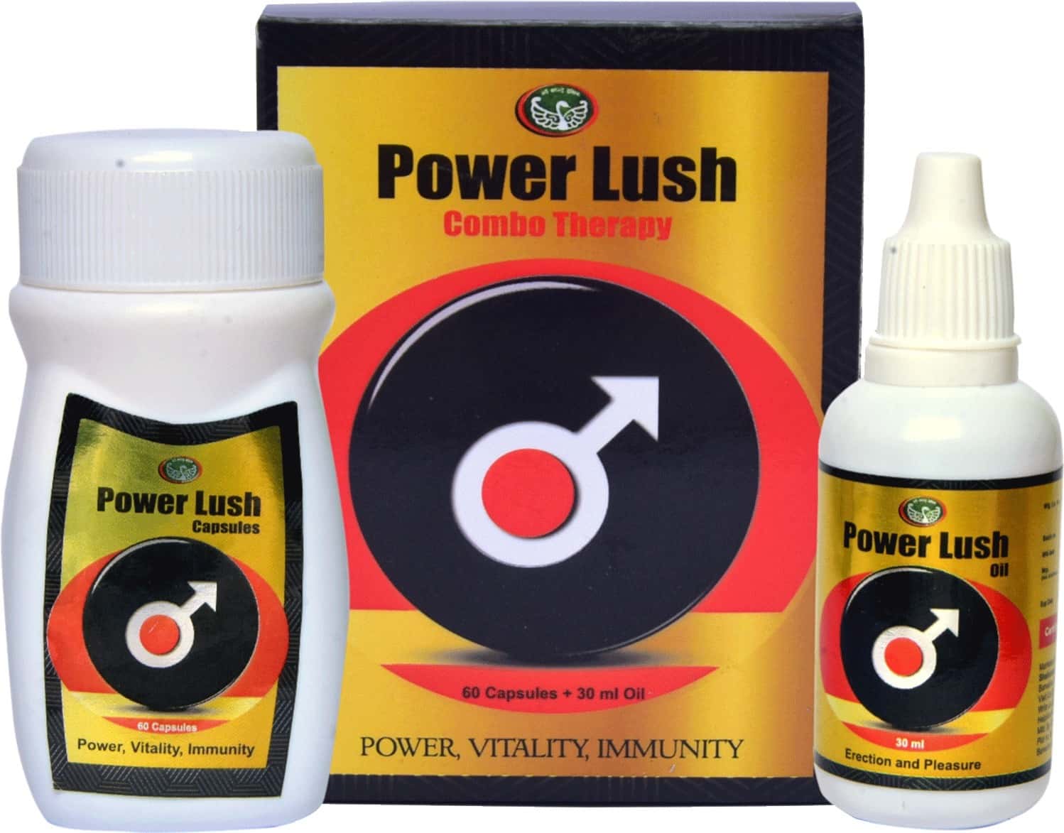 Smw'S Shilajit Plus Power Lush Erectile Dysfunction & Premature Ejaculation 60capsules+30ml Oil