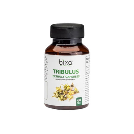 Bixa Botanical Gokhru Extract 60 Veg Capsules (450mg) 40% Saponins-Immunity & Strength Booster