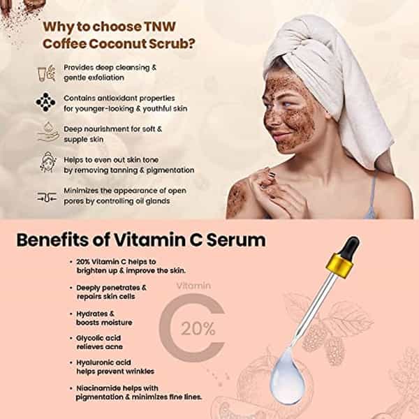 Tnw The Natural Wash Coffe Scrub & Hyaluronic Acid Skin Care Combo