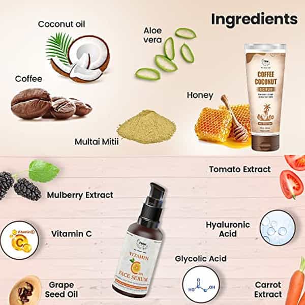 Tnw The Natural Wash Coffe Scrub & Hyaluronic Acid Skin Care Combo