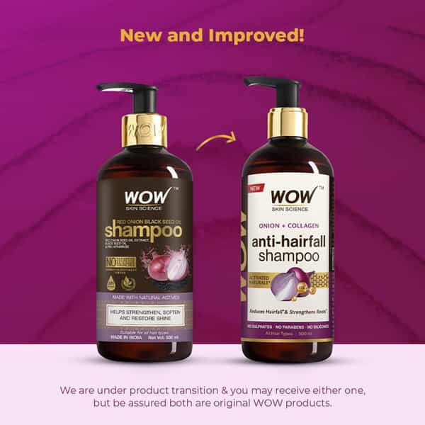 Wow Skin Science Red Onion Black Seed Oil Shampoo - 500Ml