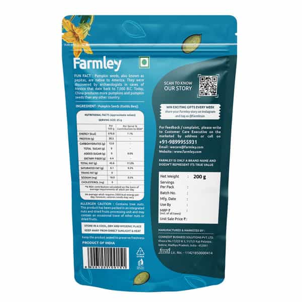 Farmley Premium Jumbo Pumpkin Seeds 200 G