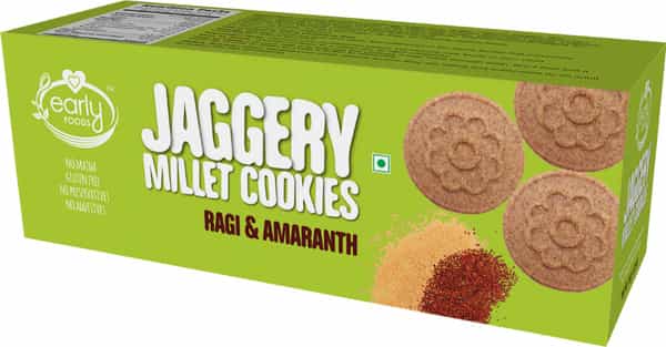 Early Foods Assorted Pack Of 4 Organic Kids Snacks (Ragi & Ajwain Sticks + Jowar & Amaranth Cookies)