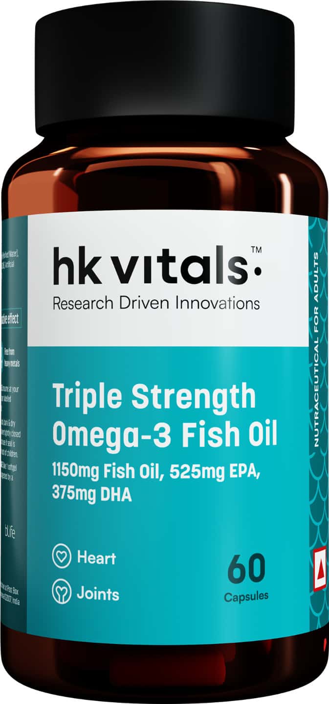 Healthkart Hk Vitals Super Strength Fish Oil Supplement 60 Softgel Capsules