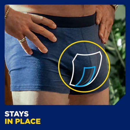 Tena Men Adult Fit Guard Style| Level1 Active Fit | Absorbent Protector Pad | Light Leakage - 12n