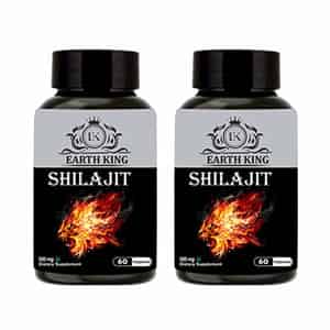 Earth King Shilajit/shilajeet Capsule For Strength & Stamina - 500mg 60 Capsules (pack Of 2)