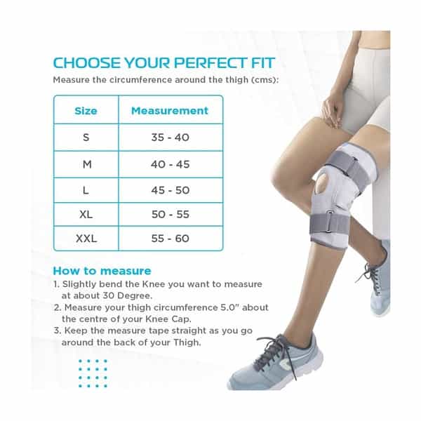 Vissco New Hinge Elastic Support With Patella Xxl