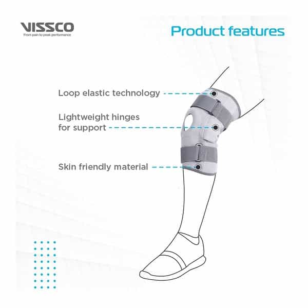 Vissco New Hinge Elastic Support With Patella Xxl