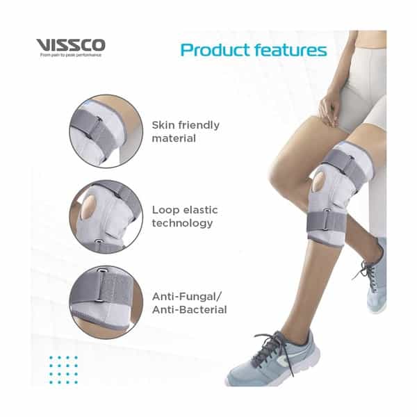Vissco New Hinge Elastic Support With Patella Xxl