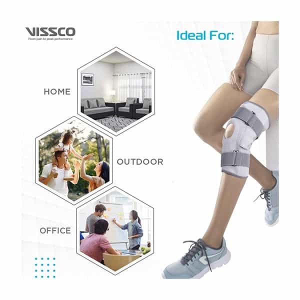Vissco New Hinge Elastic Support With Patella Xxl