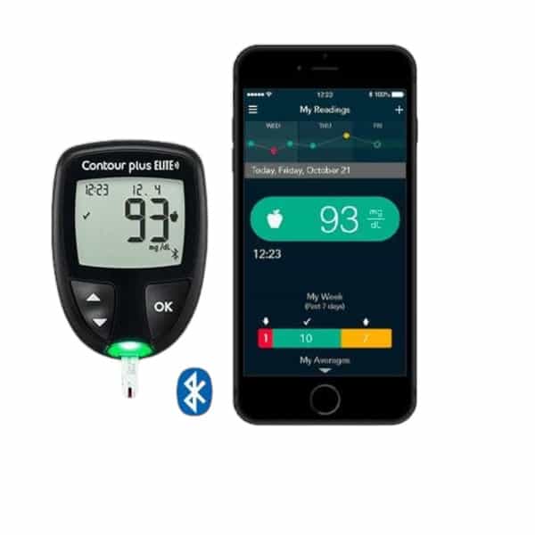Contour Plus Elite | Blood Glucose Monitoring System | With Contour Plus 25 Test Strip Free