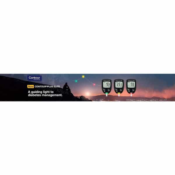 Contour Plus Elite | Blood Glucose Monitoring System | With Contour Plus 25 Test Strip Free