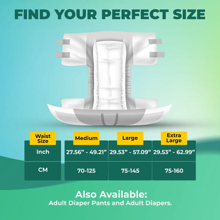 B-Fit Economy Tape Style Medium Size Pack Of 10 Adult Diapers