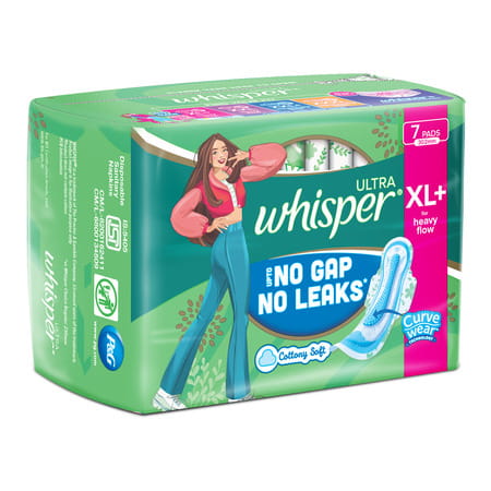 Whisper Ultra Sanitary Pads With Wings - 7 Pieces (Xl Plus)