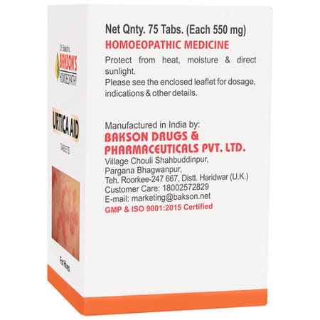 Baksons Homoeopathy Urtica Aid Tablet 75 No'S