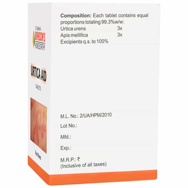 Baksons Homoeopathy Urtica Aid Tablet 75 No's