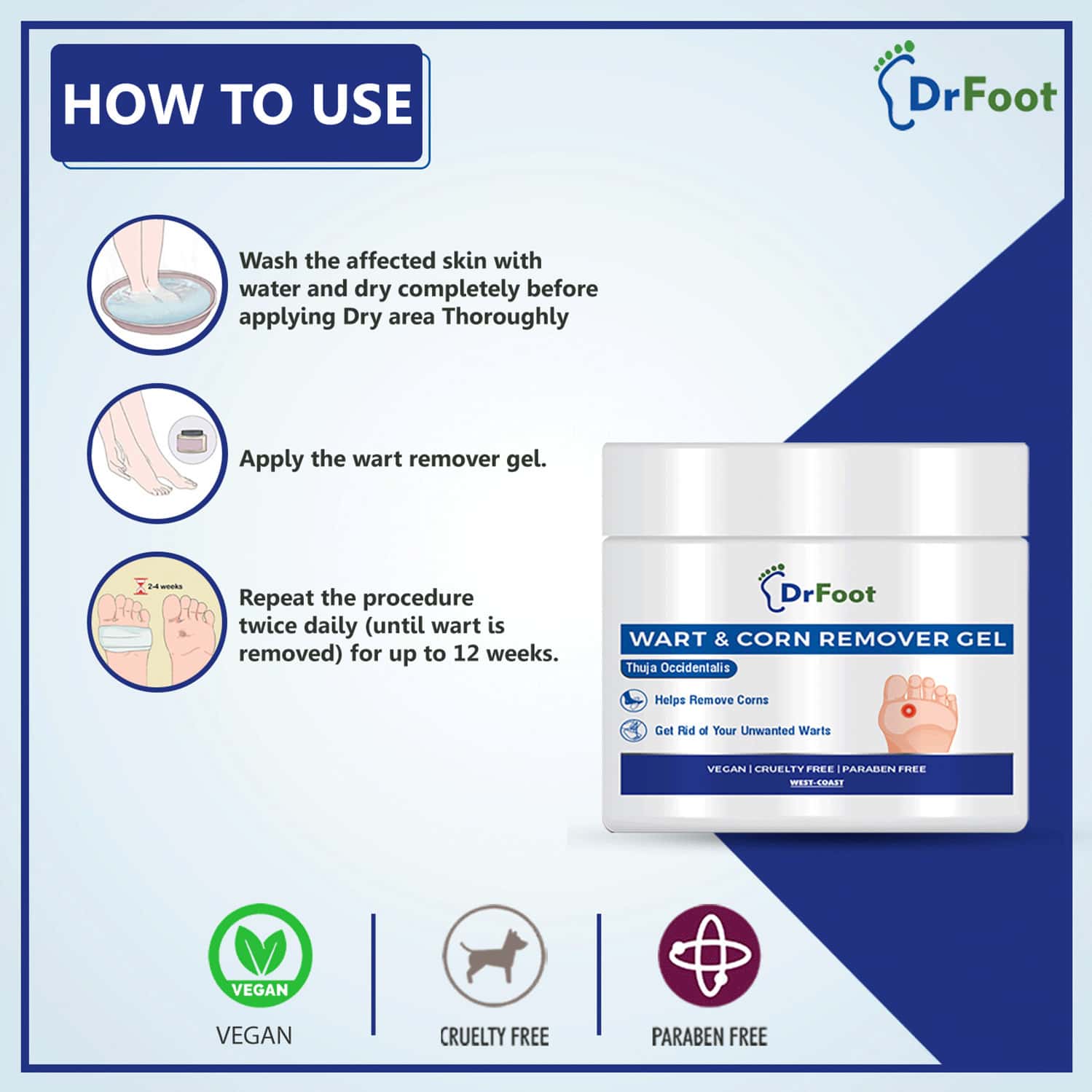Buy DR FOOT WART & CORN REMOVER GEL HELPS TO REMOVE TOUGHEST WART AND