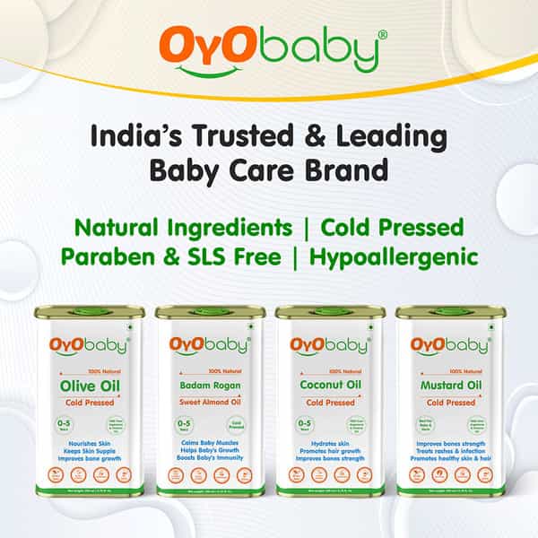 Oyo Baby Roghan Badam Shirin | Sweet Almond Oil For Face Skin Hair And Body Massage - 100Ml