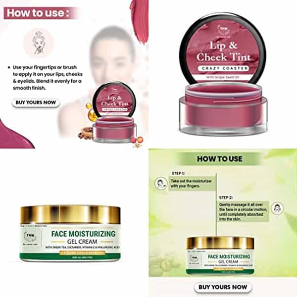 The Natural Wash Lip Care Combo With Crazy Coaster Lip & Cheek Tint And Face Moisturizing Gel Cream
