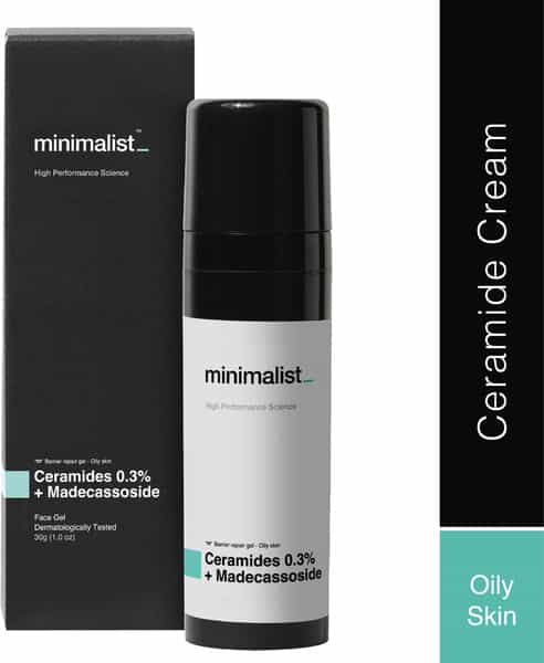 Minimalist 0.3% Ceramide Barrier Repair Moisturizing Cream For Oily Skin With Madecassoside - 30 G