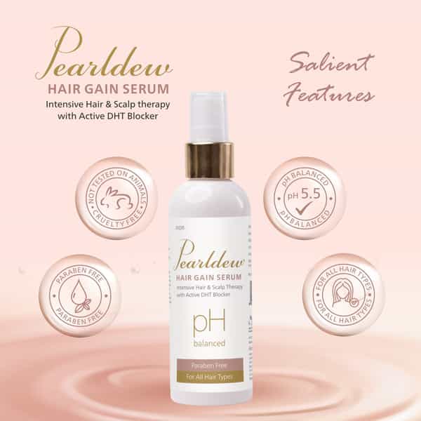 Pearldew Hair Gain Serum 100 Ml | For All Hair Types | Paraben Free (Pack Of 1)